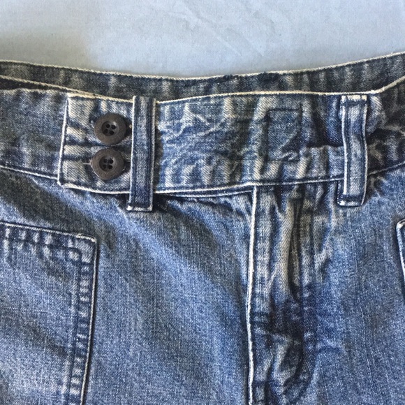 Cherokee Size 12 Girls Blue Denim Shorts Multiple Pockets Velcro Close - Picture 2 of 13